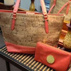 Anne Klein satchel bag /color match wallet